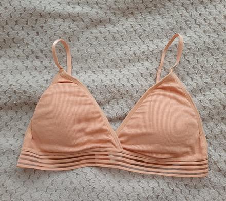 Oranžová podprsenka s výstužou bez kostíc, l