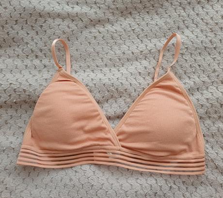 Oranžová podprsenka s výstužou bez kostíc, l