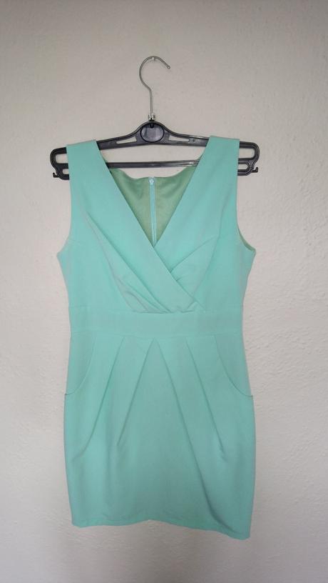 Tyrkysové šaty s vreckami, m