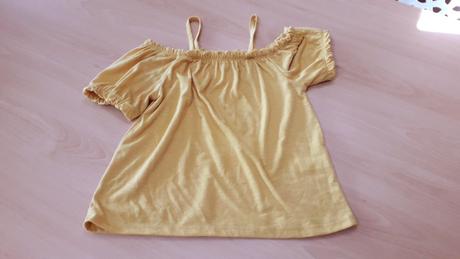 Tričko na ramienka horčicové, matalan,140