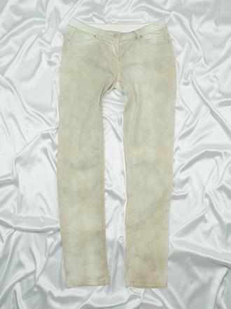 Kvalitné béžové nohavice 1982, 38