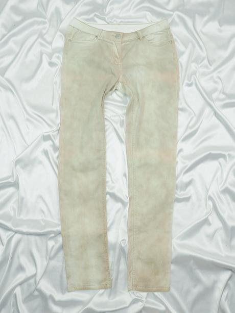 Kvalitné béžové nohavice 1982, 38