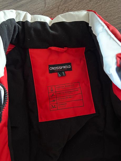 Červeno-biela nepremokavá bunda, m