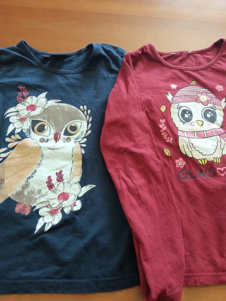 Mikina+ tričká so sovičkou, bonprix,146