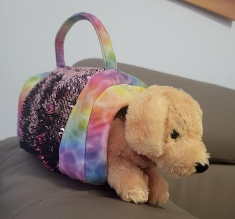 Plyšový psík v taštičke baby kiddo, 