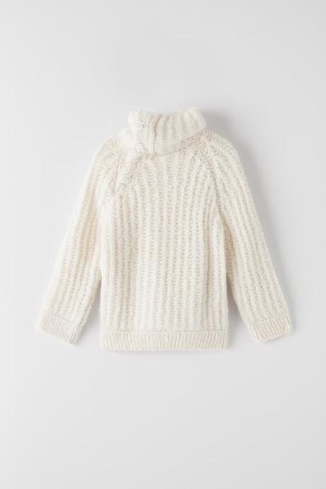 Pletený sveter s gombíkmi, zara,140