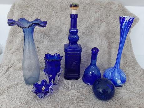 7 x váza, fľaša, ťažítko., 