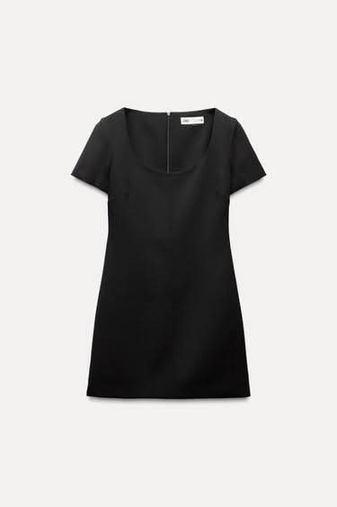 Zara púzdrové malé čierne kvalitné šaty m-l, zara,m