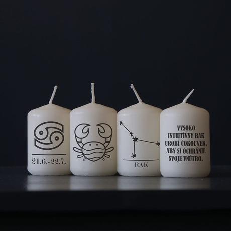 Horoskop sviečky, znamenia zverokruhu 6x4 cm, 