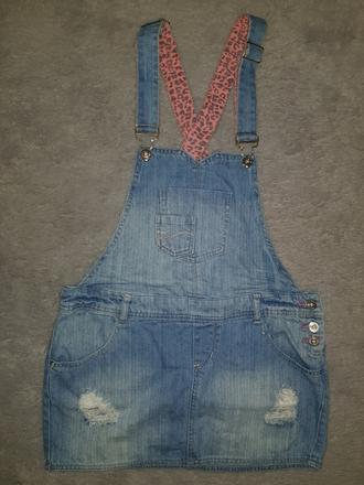 Riflová sukňa na tráky, s