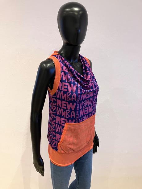 Dámske športové tričko zumba s kapucňou (xs), xs