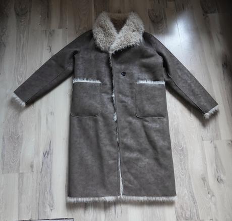 Teplý kožušinový kabát zara, zara,s