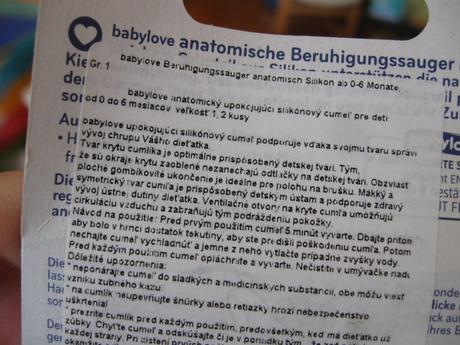 Detský cumlík, 0-6 mesiacov, babylove