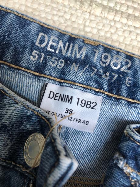 Modré džínsy boyfriend dvojfarebné, denim,38