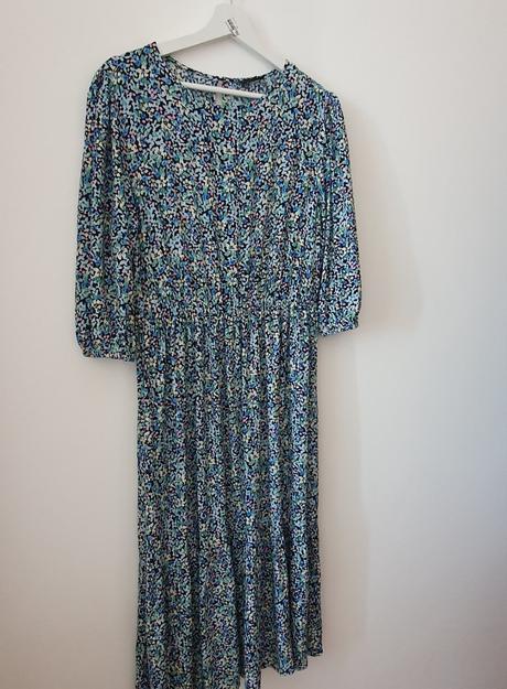 Modré viskózové šaty, m