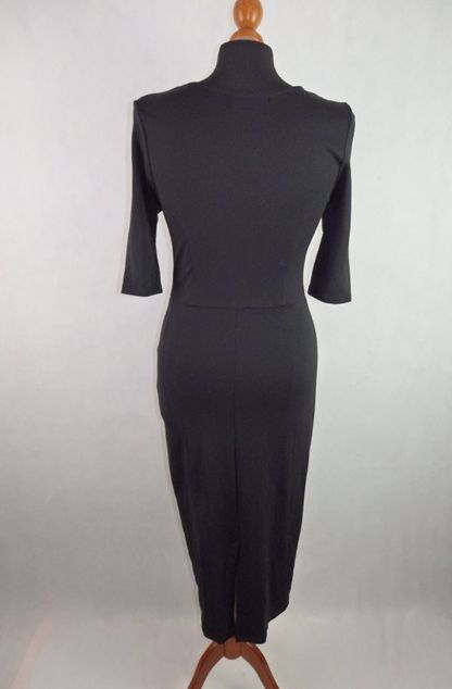 Čierne strečové šaty, h&m,38