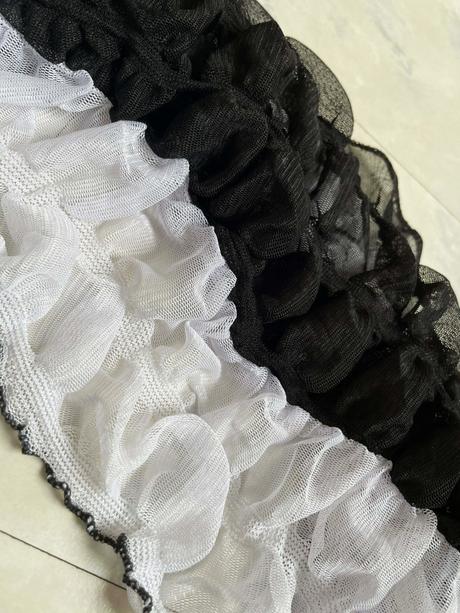 Hodvábna volánová šatka na krk, xxxl