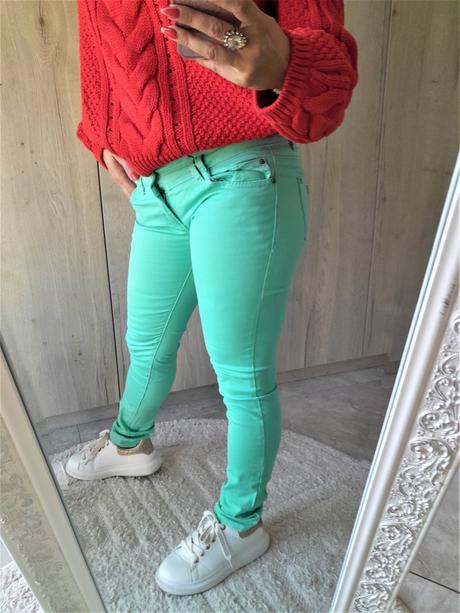 Zelenkavé nohavice-m, m