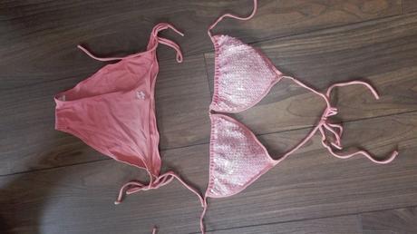 Dámske ružové flitrované plavky, m