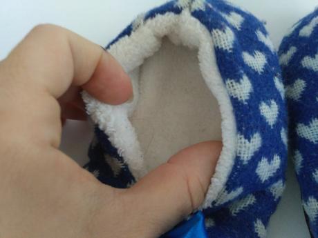 Teplé papučky s mašličkou a srdiečkami, f&f,22