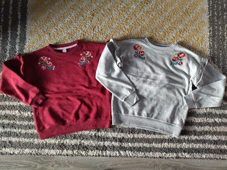 Zateplená mikinka s kvetinkami, dopodopo,128