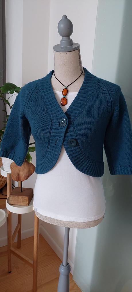 Vlnené bolero sveter, s