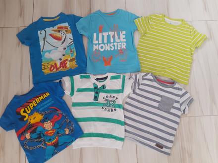 6x detské tričko s krátkym rukávom 98, 98