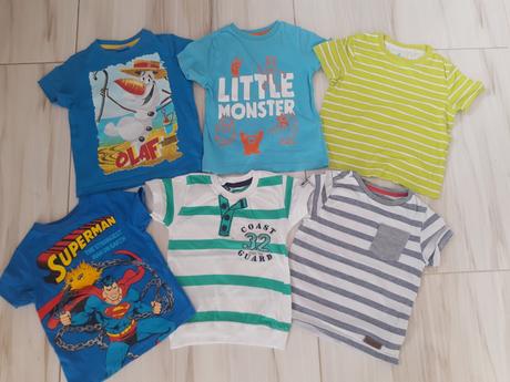 6x detské tričko s krátkym rukávom 98, 98