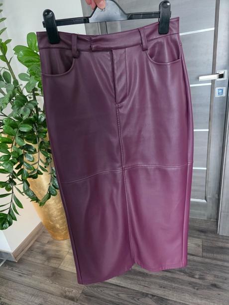 Burgundy maxi sukňa, only,m