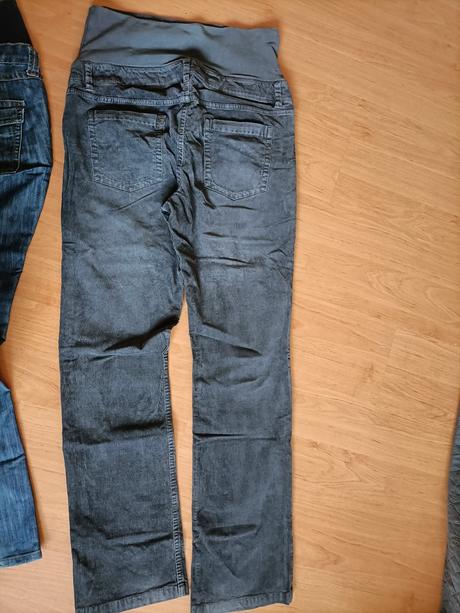 Tehotenské rifle, menčestráky a riflová sukňa, h&m,42