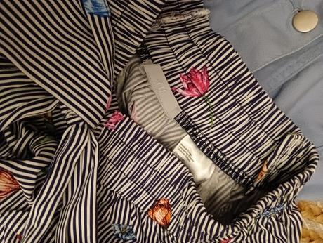 H&m komplet kvetovanopružkovaná sukňa s vestou, h&m,s