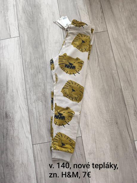 Tepláky 140, h&m,140
