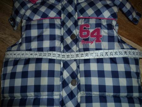 Kockovaná zateplená vesta noppies, 80