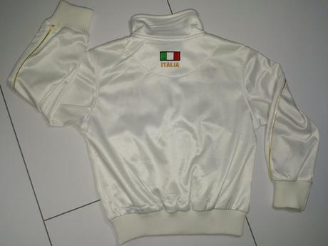 Biela lesklá mikina italia cca 3-roky, 104
