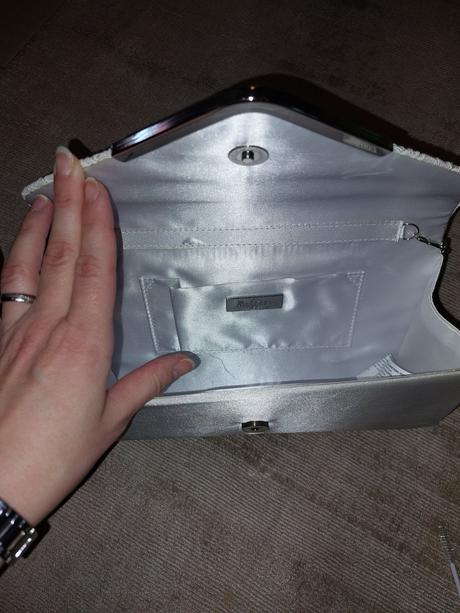 Biela mini svadobná kabelka,