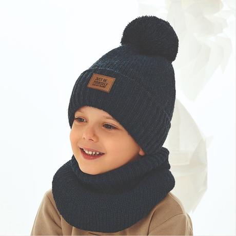 Chlapčenská zimná súprava s nákrčníkom 48413, ajs,54 / 56