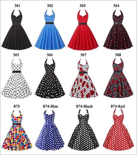 Saty retro polka dot, l / m / xl