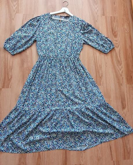 Modré viskózové šaty, m