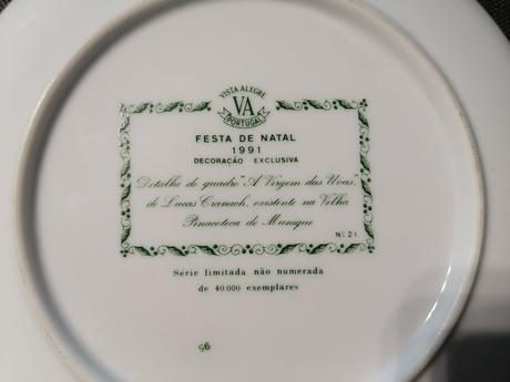 Zberateľský porcelánový tanier festa de natal, 