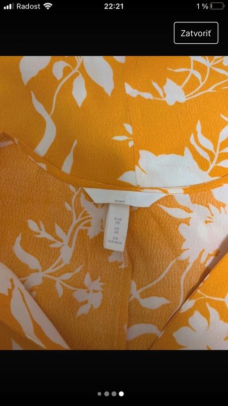 Tehotenske saty xs, h&m,xs