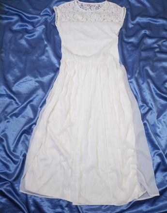 Dlhé biele letné šaty, 40