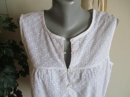 Biela madeirová blúzka, h&m,m