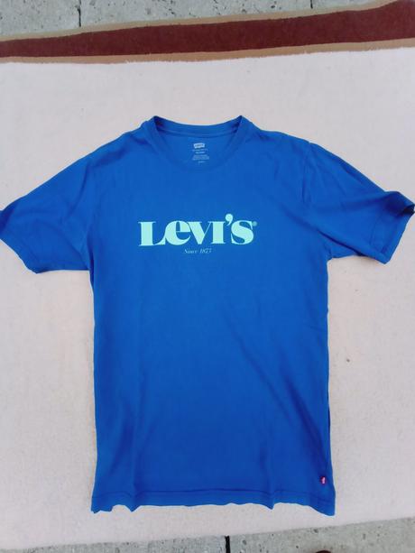Levi's pánske modré bavlnené tricko, levis,s