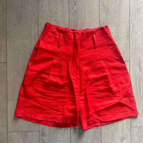 Červené kraťasy s vysokým pasom, 38