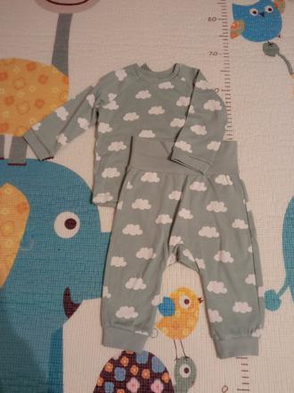 Nenosené len oprate pyžamko organic cotton, h&m,74