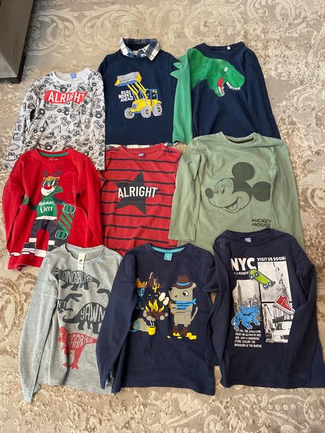 Trička s dlhym rukavom, 128