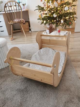 Handmade detska drevena hojdacka /montessori,