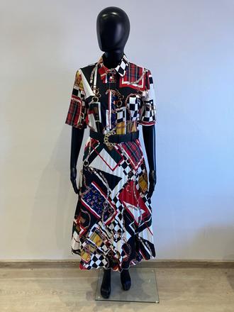 Dámske šaty vzorované (36), xs