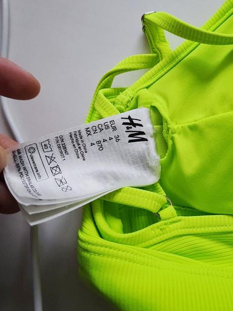 Žiarivé plavky vrch, h&m,s