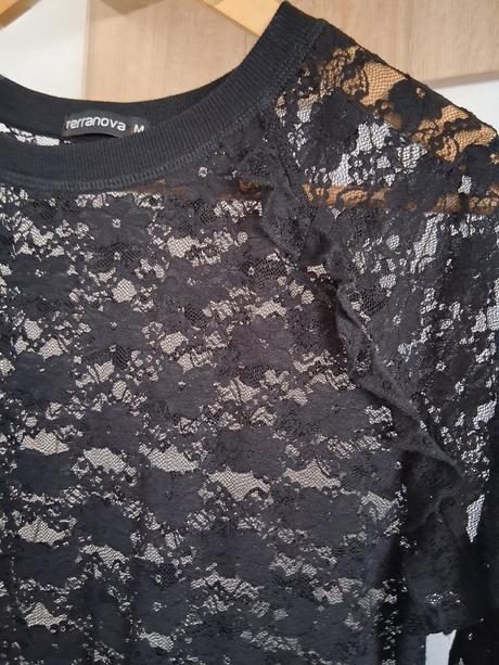 Krajkove tričko s 3/4 rukávom, terranova,m